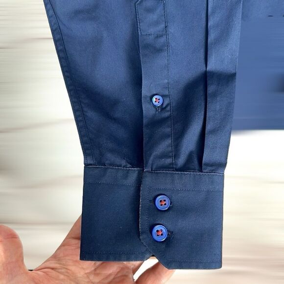 HAWES & CURTIS Button Shirt Blue Contact Cuffs Cotton Men’s XXXL - Picture 7 of 12